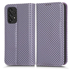 Custodia Portafoglio In Pelle Cover con Supporto C03X per Samsung Galaxy A53 5G Viola