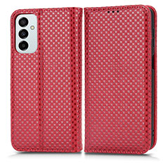 Custodia Portafoglio In Pelle Cover con Supporto C03X per Samsung Galaxy F23 5G Rosso