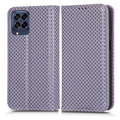 Custodia Portafoglio In Pelle Cover con Supporto C03X per Samsung Galaxy M53 5G Viola