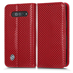 Custodia Portafoglio In Pelle Cover con Supporto C03X per Xiaomi Black Shark 4S 5G Rosso