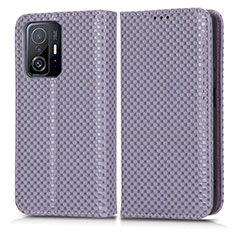 Custodia Portafoglio In Pelle Cover con Supporto C03X per Xiaomi Mi 11T 5G Viola