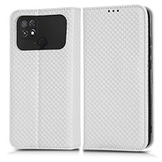 Custodia Portafoglio In Pelle Cover con Supporto C03X per Xiaomi Poco C40 Bianco