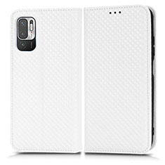 Custodia Portafoglio In Pelle Cover con Supporto C03X per Xiaomi POCO M3 Pro 5G Bianco