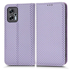 Custodia Portafoglio In Pelle Cover con Supporto C03X per Xiaomi Poco X4 GT 5G Viola