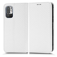 Custodia Portafoglio In Pelle Cover con Supporto C03X per Xiaomi Redmi Note 10 JE 5G Bianco