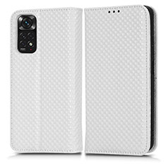 Custodia Portafoglio In Pelle Cover con Supporto C03X per Xiaomi Redmi Note 11 4G (2022) Bianco