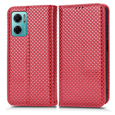 Custodia Portafoglio In Pelle Cover con Supporto C03X per Xiaomi Redmi Note 11E 5G Rosso