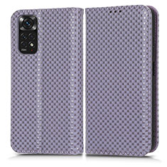 Custodia Portafoglio In Pelle Cover con Supporto C03X per Xiaomi Redmi Note 11S 4G Viola