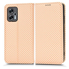 Custodia Portafoglio In Pelle Cover con Supporto C03X per Xiaomi Redmi Note 11T Pro 5G Oro