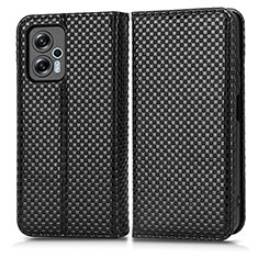 Custodia Portafoglio In Pelle Cover con Supporto C03X per Xiaomi Redmi Note 11T Pro+ Plus 5G Nero