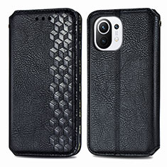 Custodia Portafoglio In Pelle Cover con Supporto C04 per Xiaomi Mi 11 Lite 4G Nero