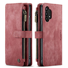 Custodia Portafoglio In Pelle Cover con Supporto C04S per Samsung Galaxy A32 4G Rosso