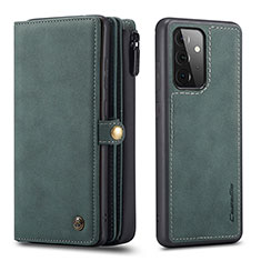 Custodia Portafoglio In Pelle Cover con Supporto C04S per Samsung Galaxy A72 4G Verde