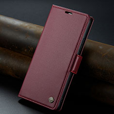 Custodia Portafoglio In Pelle Cover con Supporto C04S per Xiaomi Redmi Note 12R 5G Rosso