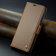 Custodia Portafoglio In Pelle Cover con Supporto C04S per Xiaomi Redmi Note 13 5G Marrone