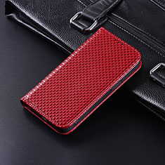 Custodia Portafoglio In Pelle Cover con Supporto C04X per Xiaomi Black Shark 5 5G Rosso