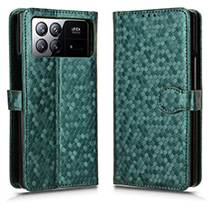 Custodia Portafoglio In Pelle Cover con Supporto C04X per Xiaomi Mix Fold 3 5G Verde