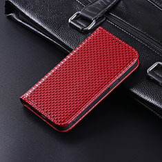 Custodia Portafoglio In Pelle Cover con Supporto C04X per Xiaomi Redmi Note 10 5G Rosso