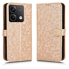 Custodia Portafoglio In Pelle Cover con Supporto C04X per Xiaomi Redmi Note 13 5G Oro