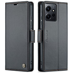 Custodia Portafoglio In Pelle Cover con Supporto C05S per Xiaomi Redmi Note 12 4G Nero