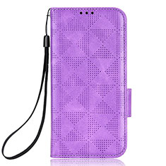 Custodia Portafoglio In Pelle Cover con Supporto C05X per Samsung Galaxy Z Fold5 5G Viola