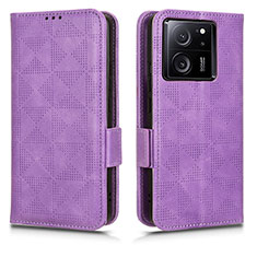 Custodia Portafoglio In Pelle Cover con Supporto C05X per Xiaomi Mi 13T 5G Viola