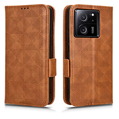 Custodia Portafoglio In Pelle Cover con Supporto C05X per Xiaomi Redmi K60 Ultra 5G Marrone