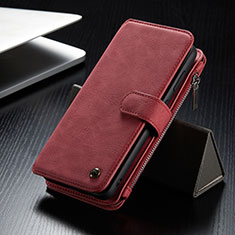 Custodia Portafoglio In Pelle Cover con Supporto C12S per Samsung Galaxy S23 5G Rosso