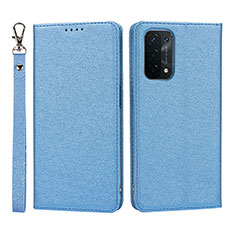 Custodia Portafoglio In Pelle Cover con Supporto D01T per OnePlus Nord N200 5G Blu