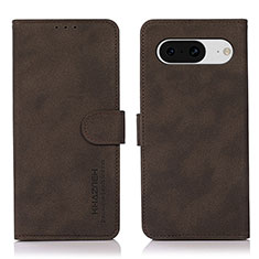 Custodia Portafoglio In Pelle Cover con Supporto D01Y per Google Pixel 8 5G Marrone