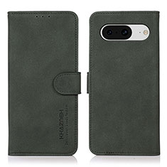 Custodia Portafoglio In Pelle Cover con Supporto D01Y per Google Pixel 8 5G Verde