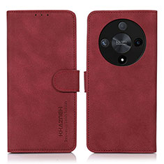 Custodia Portafoglio In Pelle Cover con Supporto D01Y per Huawei Honor Magic6 Lite 5G Rosso