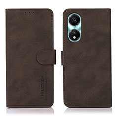 Custodia Portafoglio In Pelle Cover con Supporto D01Y per Huawei Honor X5 Plus Marrone