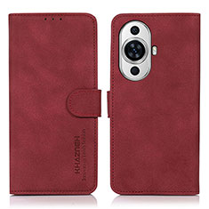 Custodia Portafoglio In Pelle Cover con Supporto D01Y per Huawei Nova 11 Ultra Rosso