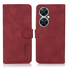 Custodia Portafoglio In Pelle Cover con Supporto D01Y per Huawei Nova 11i Rosso