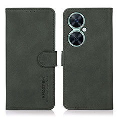 Custodia Portafoglio In Pelle Cover con Supporto D01Y per Huawei Nova 11i Verde