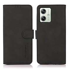 Custodia Portafoglio In Pelle Cover con Supporto D01Y per Motorola Moto G54 5G Nero