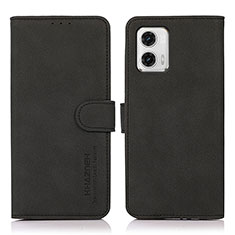 Custodia Portafoglio In Pelle Cover con Supporto D01Y per Motorola Moto G73 5G Nero