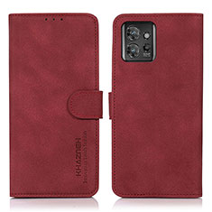 Custodia Portafoglio In Pelle Cover con Supporto D01Y per Motorola ThinkPhone 5G Rosso