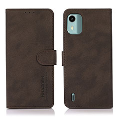 Custodia Portafoglio In Pelle Cover con Supporto D01Y per Nokia C12 Plus Marrone