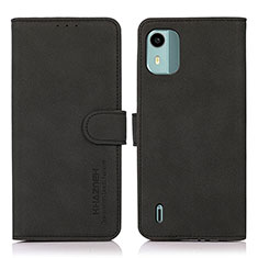 Custodia Portafoglio In Pelle Cover con Supporto D01Y per Nokia C12 Plus Nero