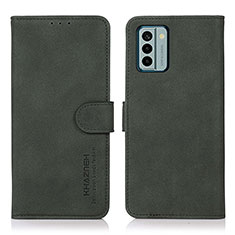 Custodia Portafoglio In Pelle Cover con Supporto D01Y per Nokia G22 Verde