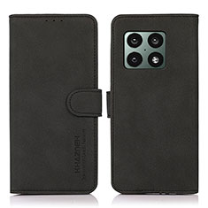 Custodia Portafoglio In Pelle Cover con Supporto D01Y per OnePlus 10 Pro 5G Nero