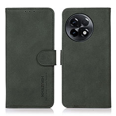 Custodia Portafoglio In Pelle Cover con Supporto D01Y per OnePlus Ace 2 Pro 5G Verde