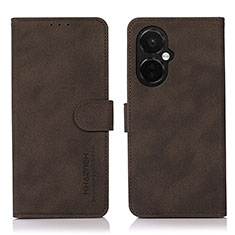 Custodia Portafoglio In Pelle Cover con Supporto D01Y per OnePlus Nord CE 3 5G Marrone