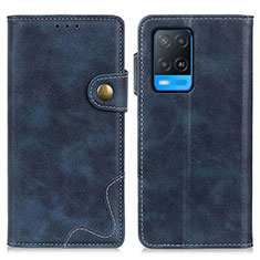 Custodia Portafoglio In Pelle Cover con Supporto D01Y per Oppo A54 4G Blu