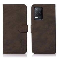 Custodia Portafoglio In Pelle Cover con Supporto D01Y per Realme 8 5G Marrone