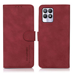 Custodia Portafoglio In Pelle Cover con Supporto D01Y per Realme 8i Rosso