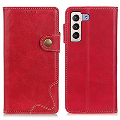 Custodia Portafoglio In Pelle Cover con Supporto D01Y per Samsung Galaxy S22 Plus 5G Rosso