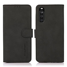 Custodia Portafoglio In Pelle Cover con Supporto D01Y per Sony Xperia 10 III SOG04 Nero